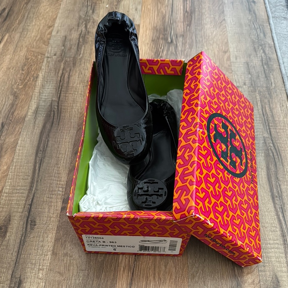Tory Burch Black Classic Ballet Flats